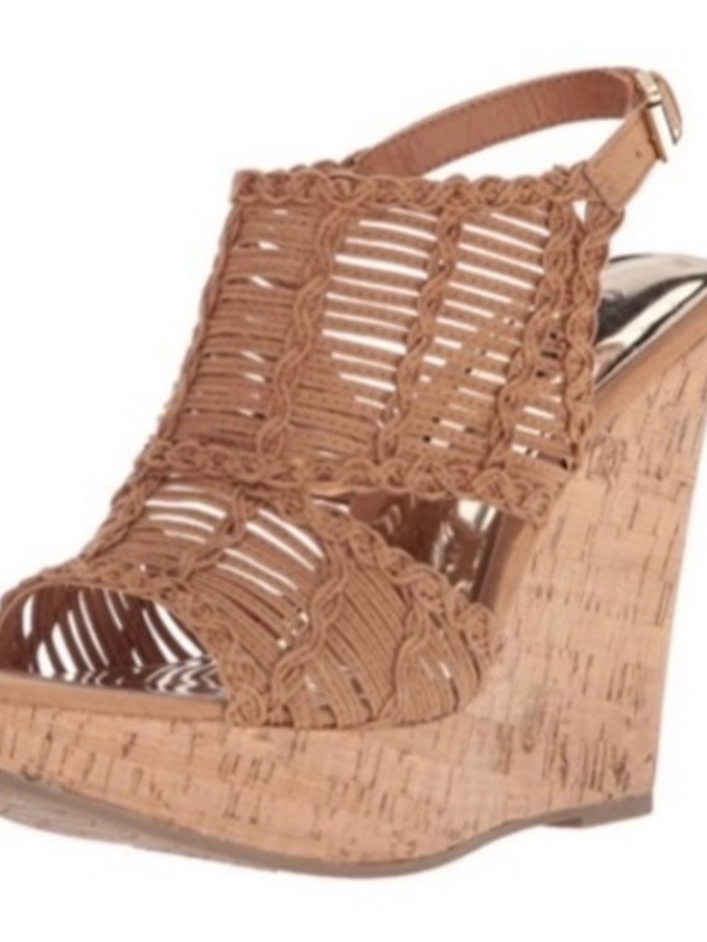 TAN BELLINI WEDGE SANDAL (size 10) - Picture 4 of 5
